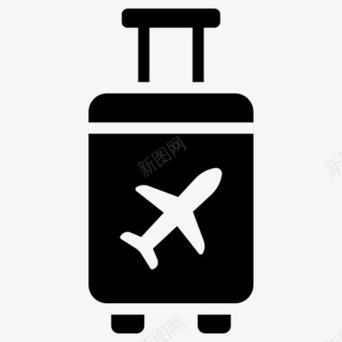 旅行飞机行李图标