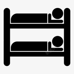 双人旅双层床旅游睡觉高清图片