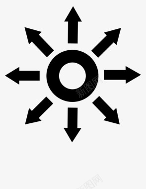 辐射阳光传播图标