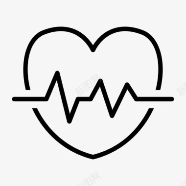 心电图心跳心电图健康图标