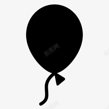 小气球气球空气生日图标