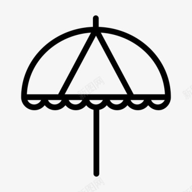 伞夏天遮阳图标