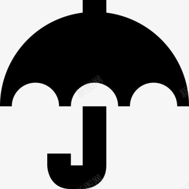 雨伞水雨图标