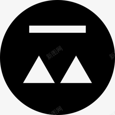 三角形抽象5字形图标