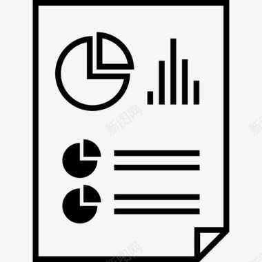 统计报告图图表报告感伤饼图图标