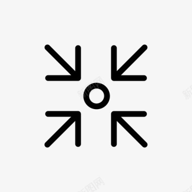 导向欧式箭头集合点箭头中心图标