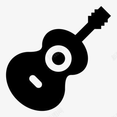 吉他素材原声吉他音乐音频图标