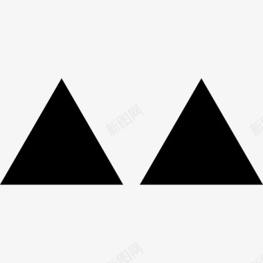 抽象两个三角形峰谷双峰图标