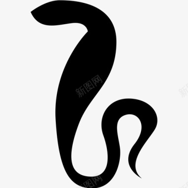 爬行动物眼镜蛇符号爬行动物图标