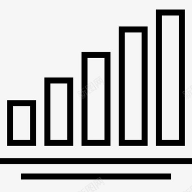 彩色图形条形图信息增长图标