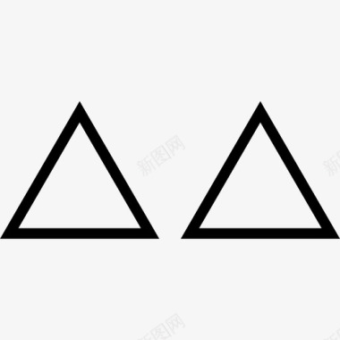 抽象两个三角形符号形状图标
