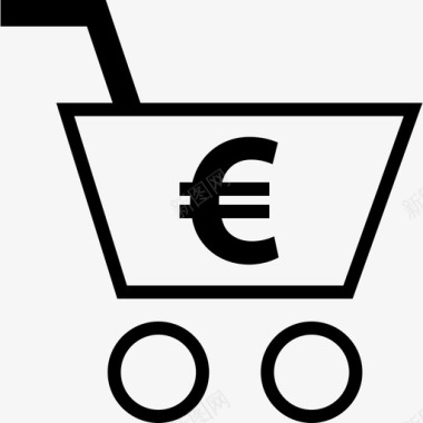 国外标志欧洲购物车网上购物更多的钱图标