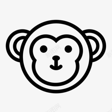黑猴子猴子动物猿图标