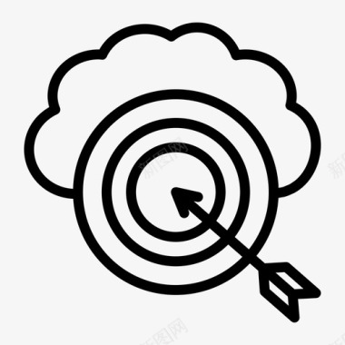 云服务器云目标成就服务器图标