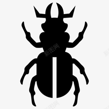 鹿鹿甲虫金昆虫图标