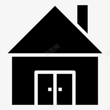 害物房屋建筑物建筑图标