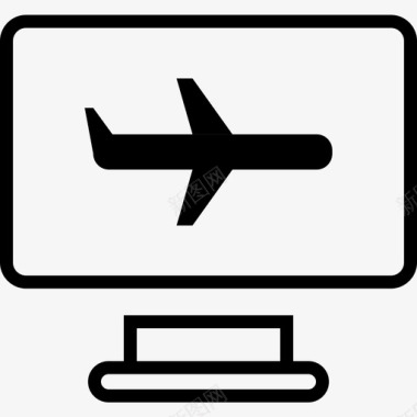 金融飞机旅游个人电脑图标