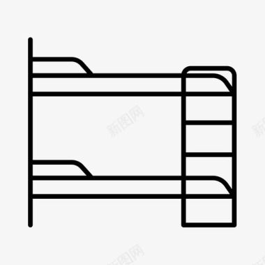 双层电锅宿舍睡觉梯子图标
