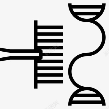 科学实验画册dna切割生物技术染色体图标