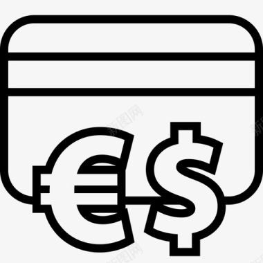 火焰欧元图标信用卡购物在线图标