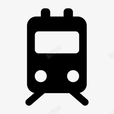 公交地铁标识火车有轨电车地铁图标