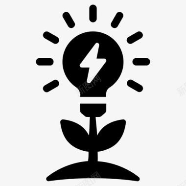 色光生态生态电力能源图标