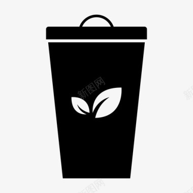 回收环保垃圾绿色灰尘图标