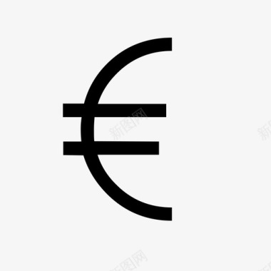 欧元图标欧元金融金融机构图标