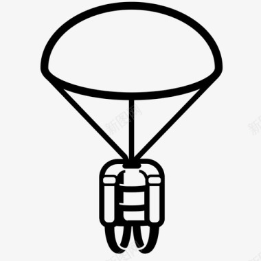 降落伞跳伞伞兵图标