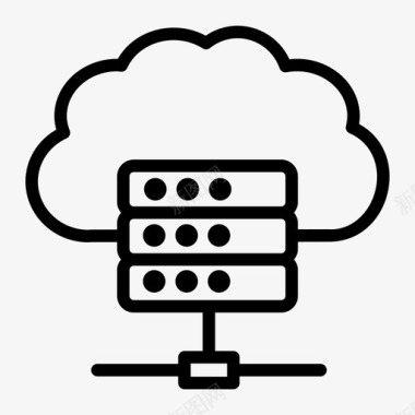 云服务器云服务器数据库存储图标