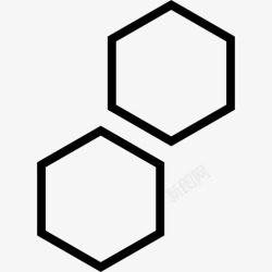 两个六两个六边形符号六高清图片