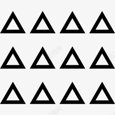 十二个三角形形状行图标