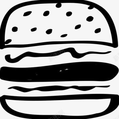 手工阿胶制品汉堡牛肉馒头图标