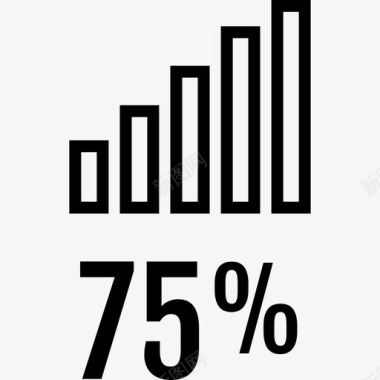 百分之七十五信息图表3图标