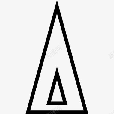 金字塔三角标志圆锥形印度圆锥形图标