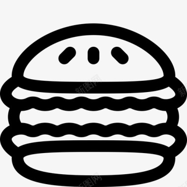 汉堡包美味快餐图标