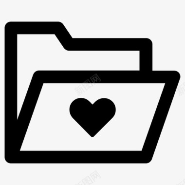 夹心爱文件文件夹图标