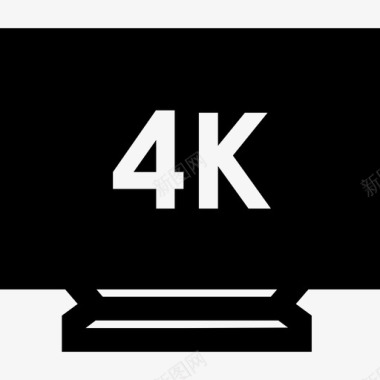 4K科技4k显示器电子图形图标