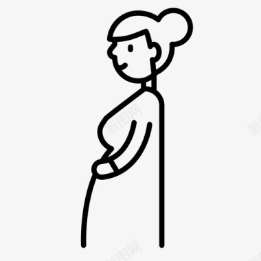 孕妇家人妈妈图标