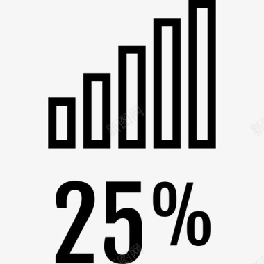 信息标识百分之二十五信息图表3图标