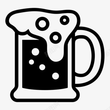 采购产品啤酒品脱玻璃杯一杯啤酒图标