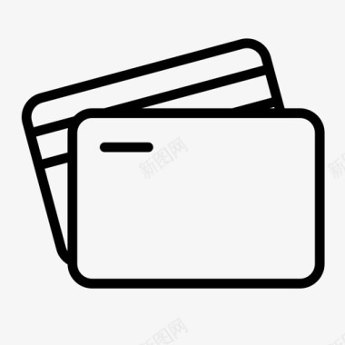 信用卡塑料卡付款图标
