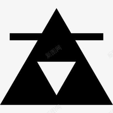 三角形抽象抽象5字形图标