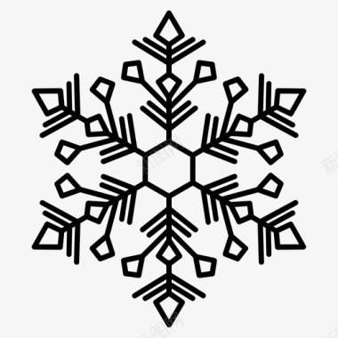 冬日雪花圣诞节装饰图标