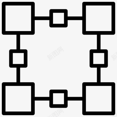 区块链接技术区块链业务货币图标