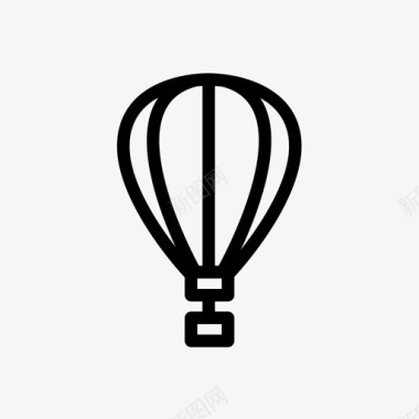漂浮的雨滴热气球漂浮飞行图标