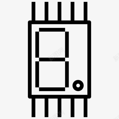 七段元器件计算机图标