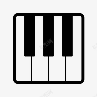 钢琴键盘乐器琴键图标