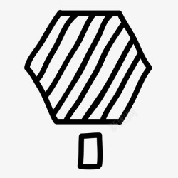 六边形构架树六边形树手绘树叶高清图片
