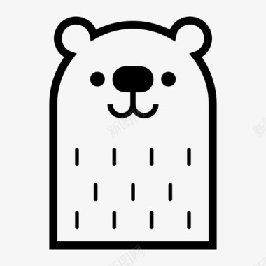 可爱卡通小动物熊动物卡通图标